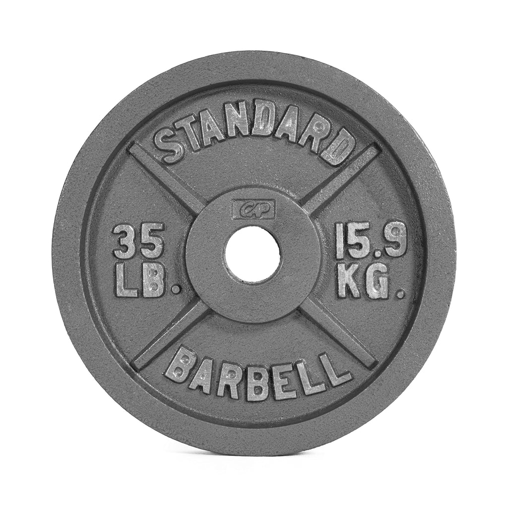 CAP Barbell Olympic 2-Inch Weight Plate, Gray, 35 LBS