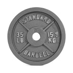 CAP Barbell Olympic 2-Inch Weight Plate, Gray, 35 LBS