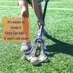 Swax Lax Lacrosse Training Ball - Indoor Outdoor Practice Less Bounce & Rebounds (1 Neon Lax Sticks)