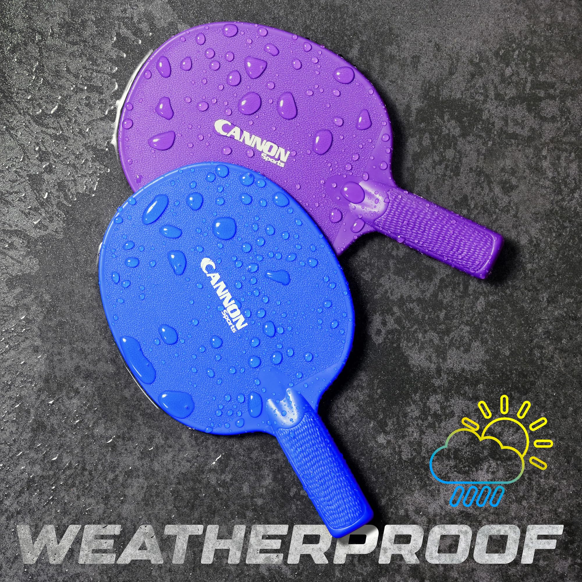 Cannon Sports Table Tennis Paddle - Unbreakable And Weather Resistant For Indoor/Outdoor (Royal Blue)
