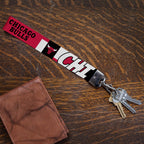 Rico Industries Nba Basketball Chicago Bulls Wrist Lanyard Key Chain, Cute Wristlet Strap Keychain Holder For Women Men Car Keys