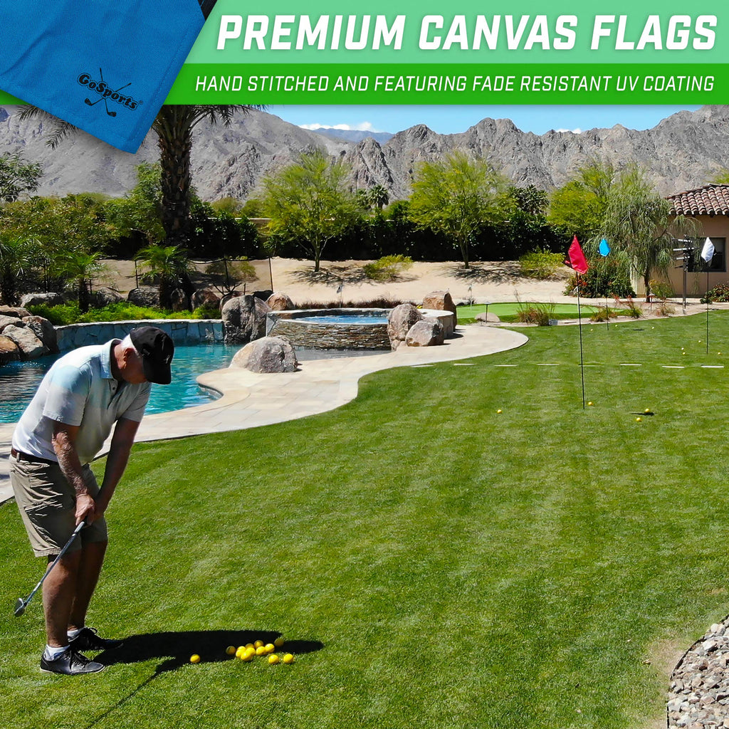 Gosports Golf Flags 3 Pack Great For Practice And Backyard Family Golf Games