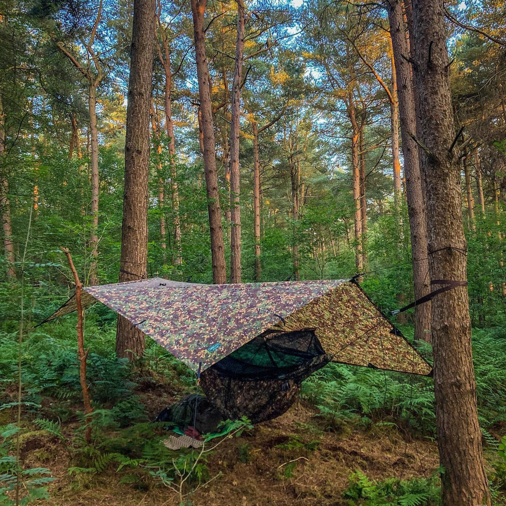 Dd Hammocks - Dd Tarp 3X3 - Mc (10Ft X 10Ft) - 100% Waterproof - Lightweight & Multifunctional Camo Rainfly Tarp Tent Shelter Fo