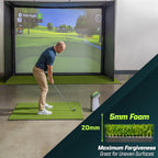 Gosports Golf Hitting Mat Artificial Turf Mat For Indoor/Outdoor Practice Includes 3 Rubber Tees - Standard, Pro, Or Elite