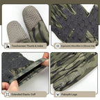Palmyth Hunting Gloves For Men Lightweight Camo Glove Outdoor Marsh Fog L/Xl