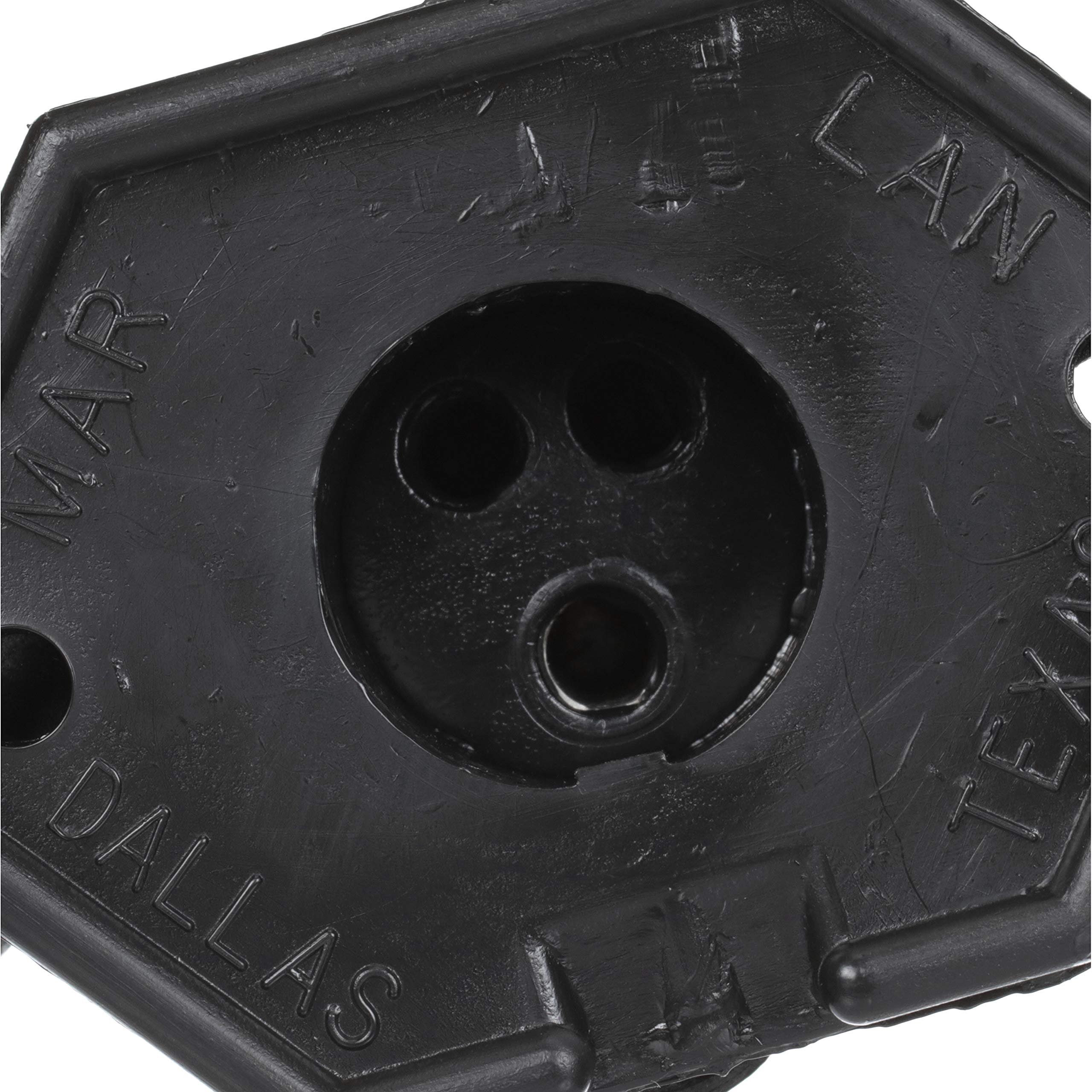 Attwood 14350-3 Medium-Duty Trolling Motor Connector, Female Receptacle, Boat Side, Weather Cover, Face Plate, 12-Volt Dc