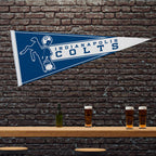 Rico Industries Nfl Football Indianapolis Colts Retro 12'' X 30'' Felt Wall D  Cor Pennant - Great For Home/Bed Room/Man Cave D