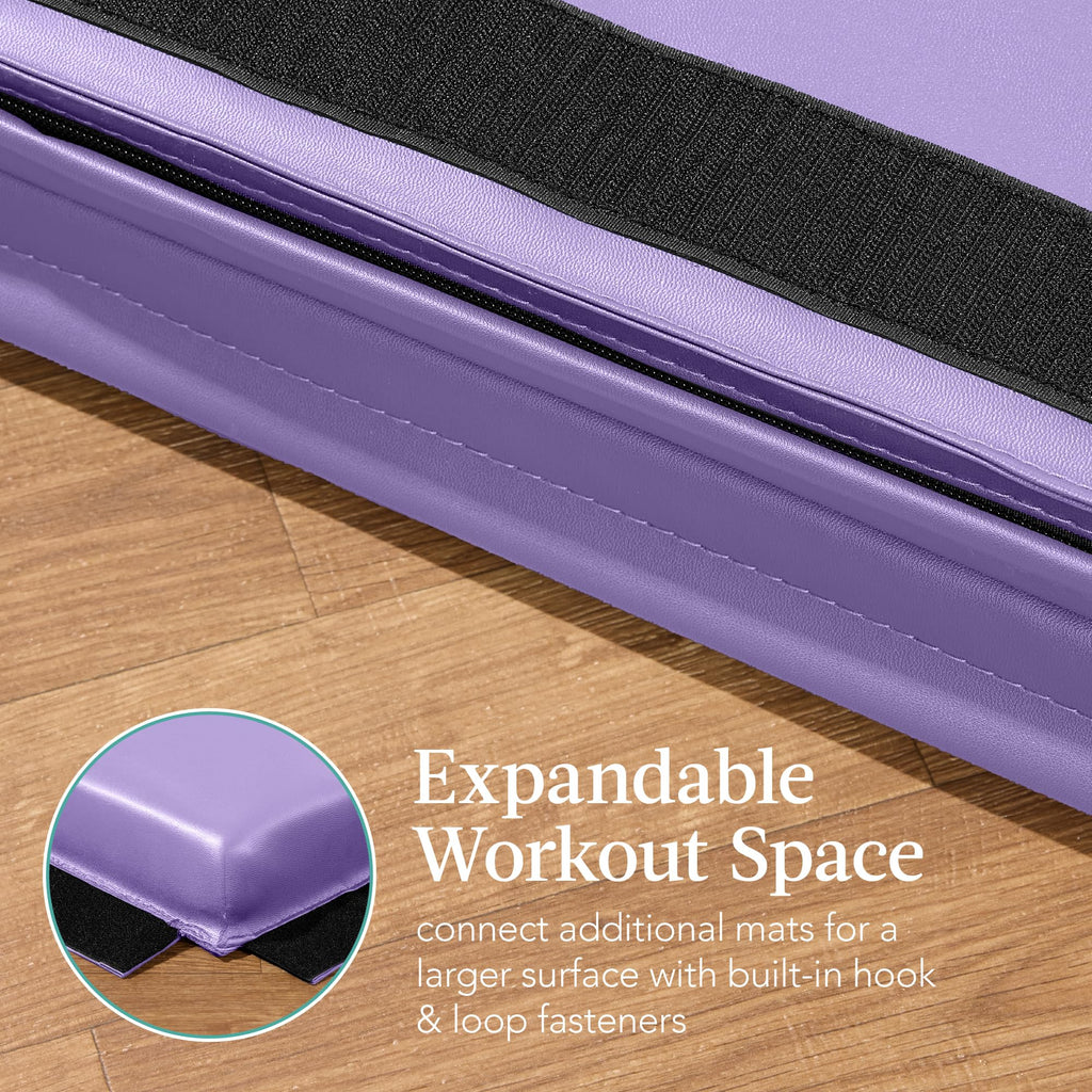 Best Choice Products 10Ftx4Ftx2In Folding Gym Mat 4-Panel Exercise Gymnastics Aerobics Workout Fitness Floor Mats W/Carrying Han