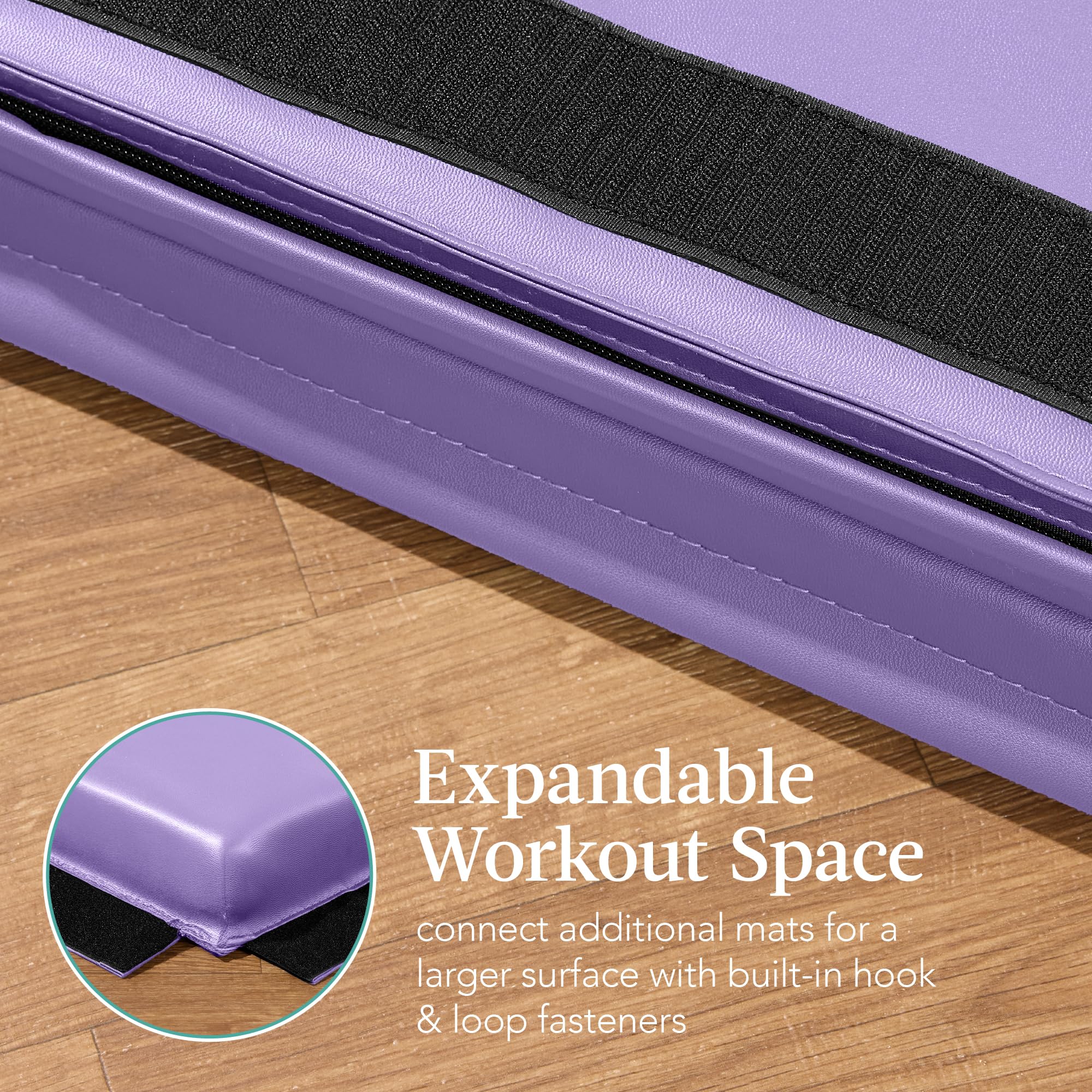 Best Choice Products 10Ftx4Ftx2In Folding Gym Mat 4-Panel Exercise Gymnastics Aerobics Workout Fitness Floor Mats W/Carrying Han