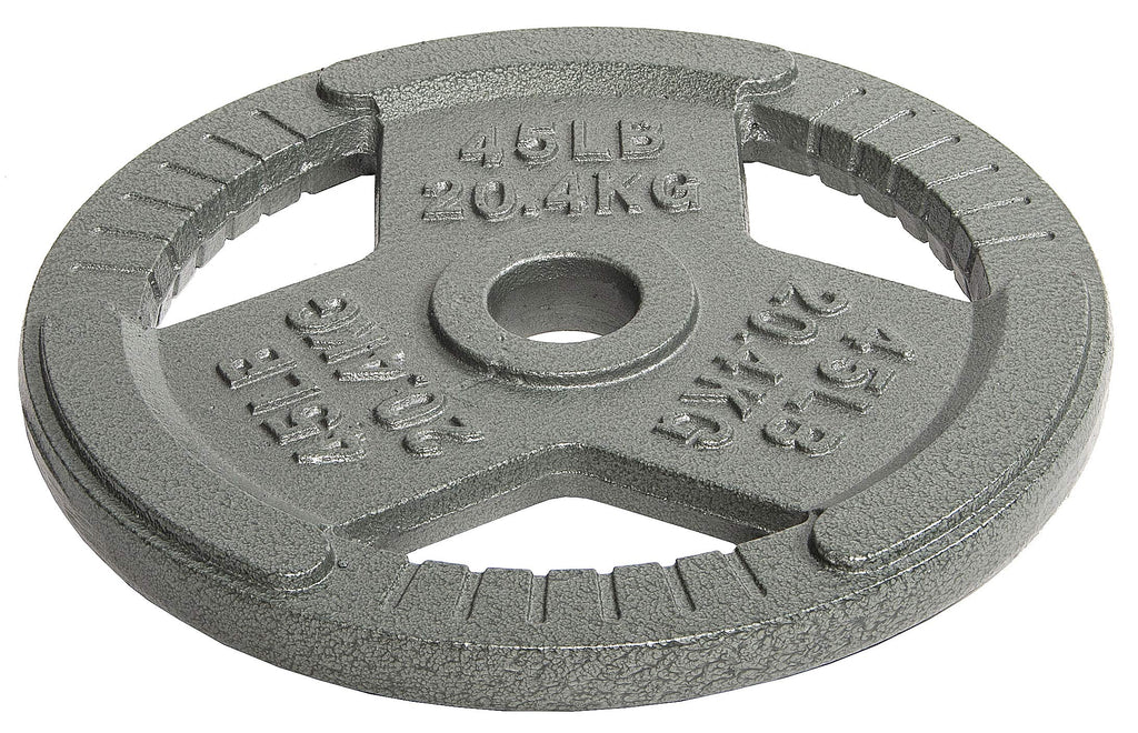 Fitvids Cast Iron Plate Weight Plate For Strength Training And Weightlifting, 2-Inch Center, 45Lb (Single)