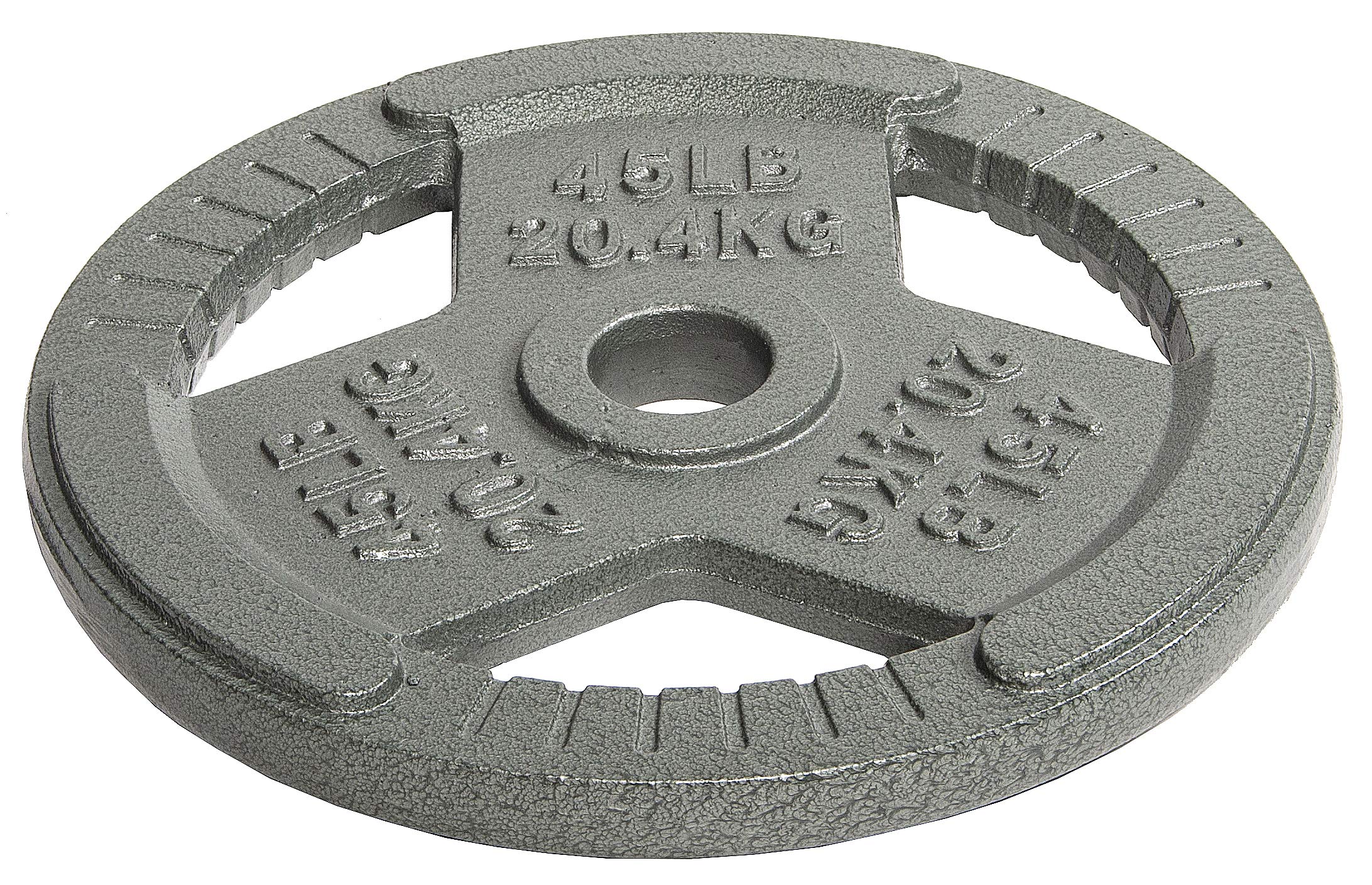 Fitvids Cast Iron Plate Weight Plate For Strength Training And Weightlifting, 2-Inch Center, 45Lb (Single)