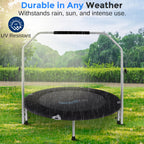 Serenelife 40 Foldable Mini Trampoline - Compact Fitness Trampoline For Kids Adults, Exercise Rebounder With Adjustable Foam Han