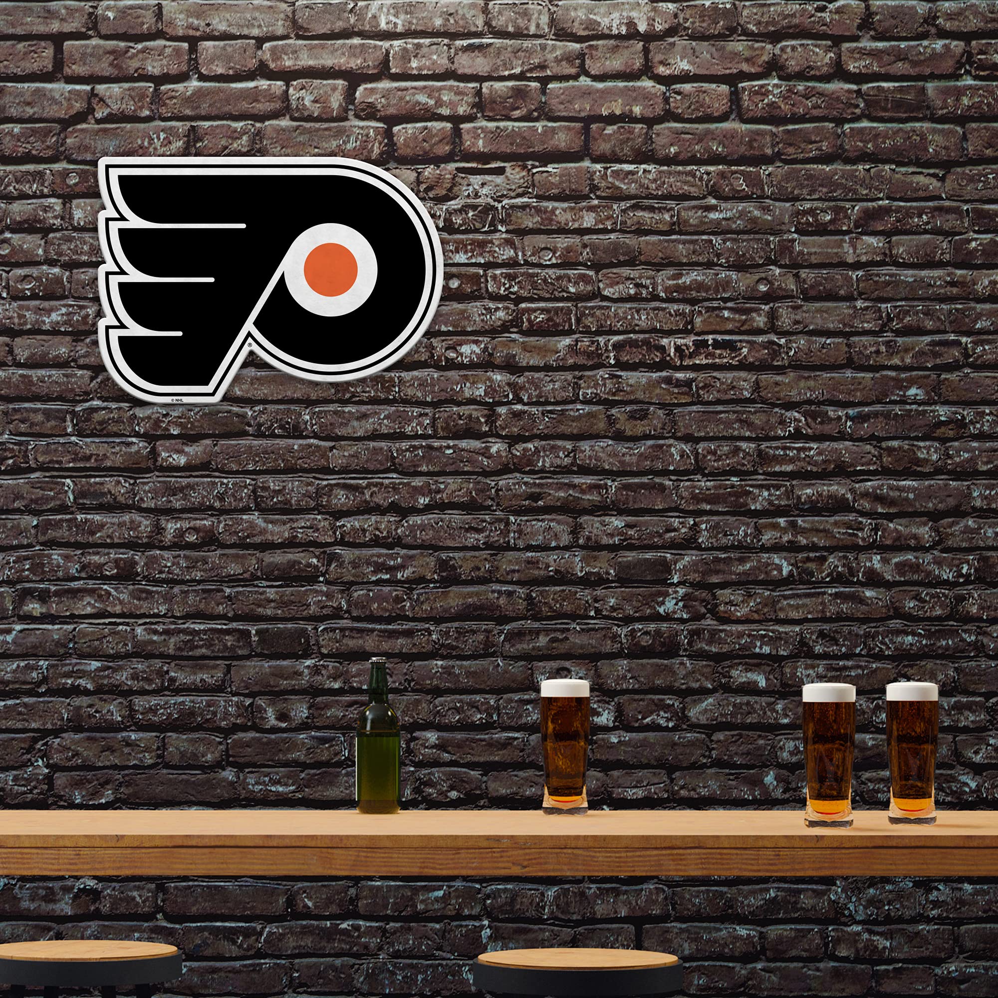 Rico Industries Nhl Philadelphia Flyers Retro Shape Cut Pennant - Home And Living Room D  Cor - Soft Felt Ez To Hang 18X0.10X18