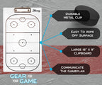 Murray Sporting Goods Dry Erase Coaches Clipboard | Double-Sided Dry Erase White Board (Hockey)