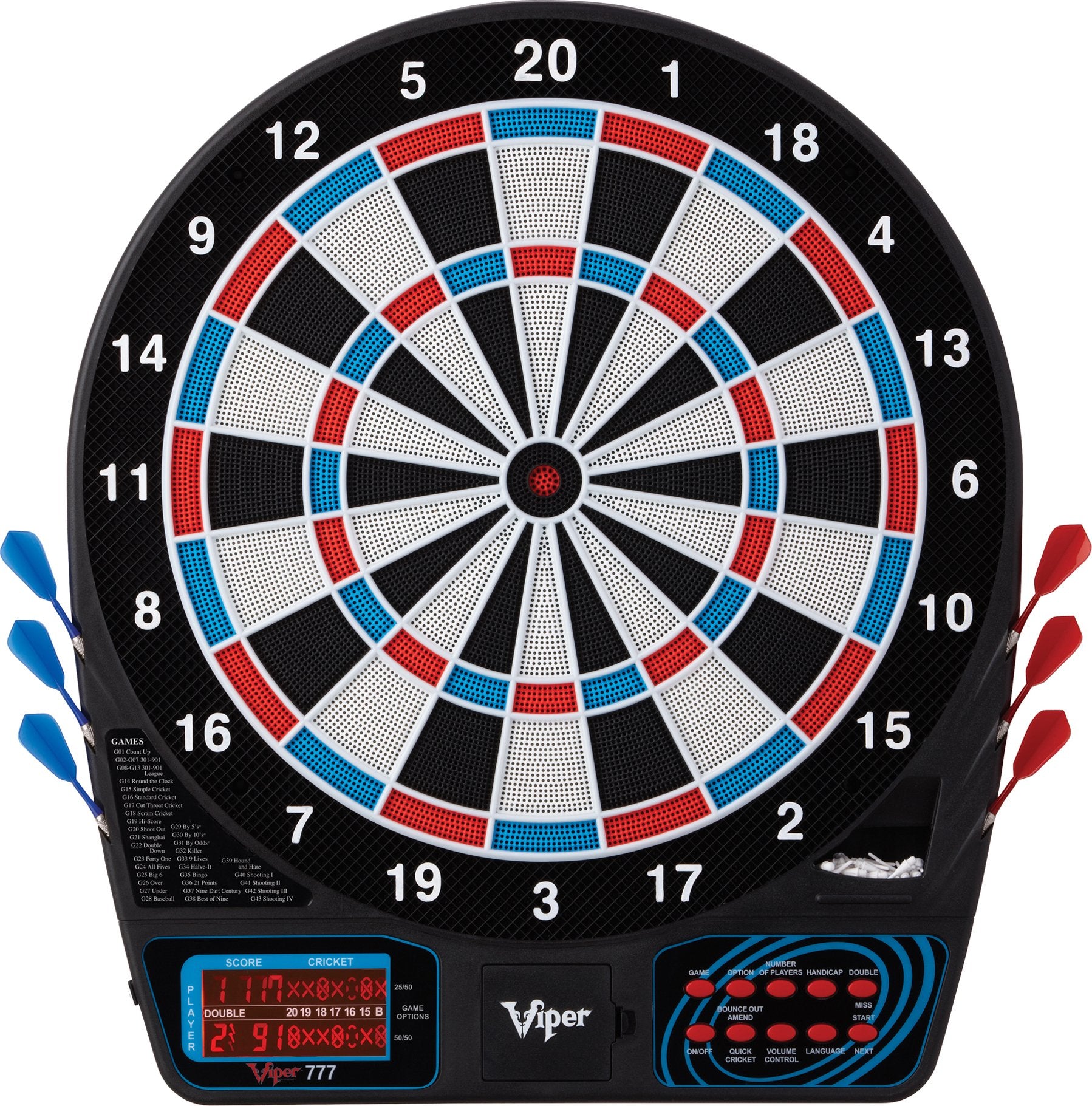 Viper Metropolitan Solid Wood Cabinet & Electronic Dartboard Ready-To-Play Bundle: Standard Set (777 Dartboard), Cinnamon Finish