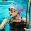 Splaqua Turquoise Lycra Swim Cap -Comfort Stretch Swimming, Bathing and Shower Hair Cover - Keeps Hair Dry and Protected