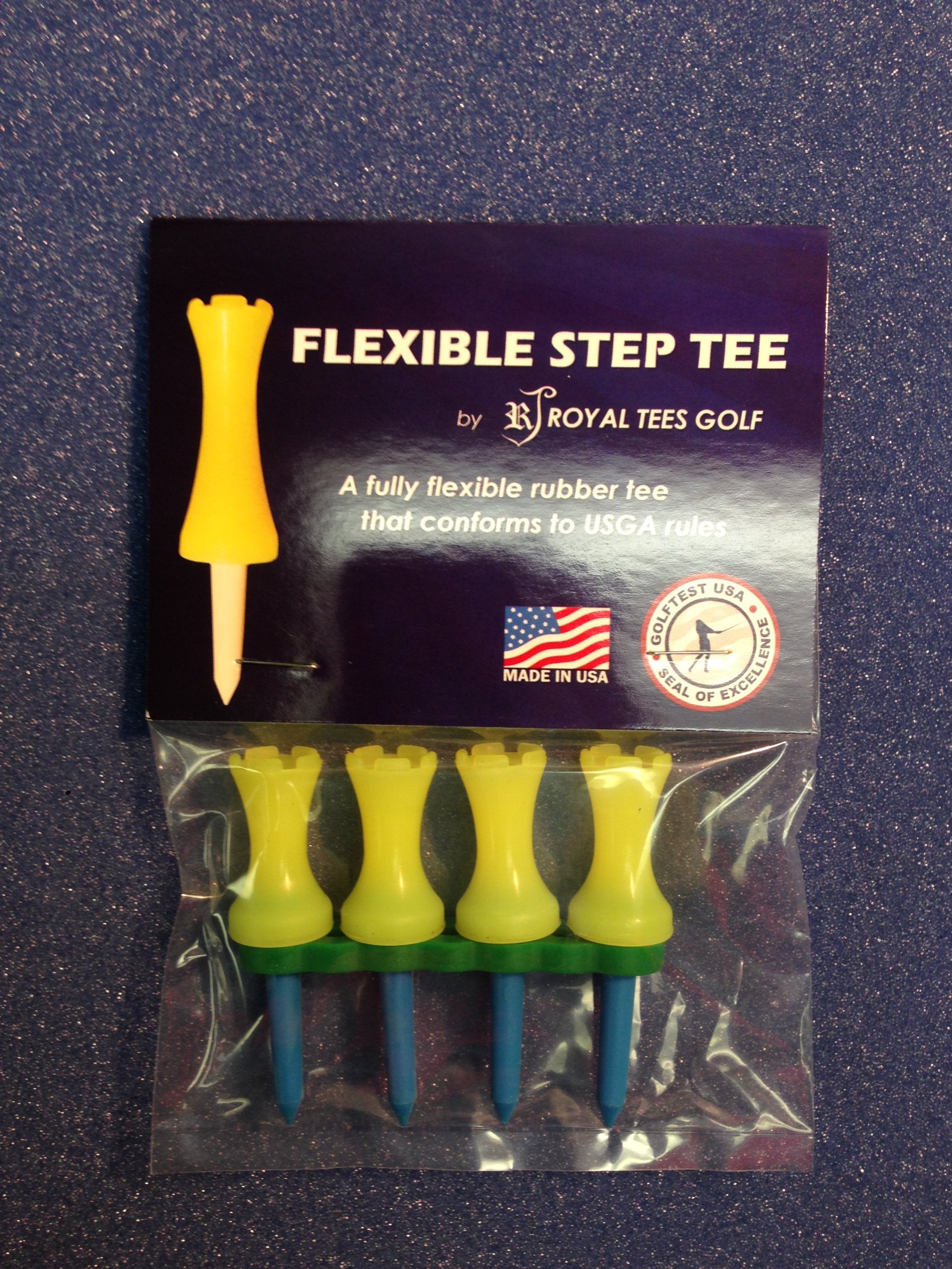 Royaltees R4 1'' Pack, Flexible Golf Tees (Yellow)