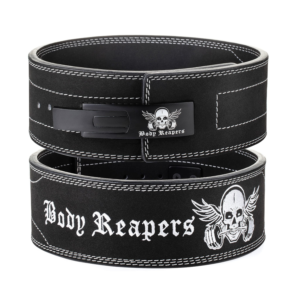 Body Reapers Weight Lifting Belt For Men & Women, Heavy Duty Lever Belt Weightlifting Belt Made Of Calfskin Leather 10Mm Thick, 
