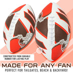 Franklin Sports Nfl Cleveland Browns Football - Youth Football - Mini 8.5'' Rubber Ball - Perfect For Kids - Team Logos And Colo