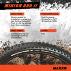 Maxxis Minion Dhr2 Folding Dual Compound Exotr Tyre - Black, 275 X 260-Inch