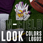Franklin Sports Minnesota Vikings Youth Nfl Football Receiver Gloves - Receiver Gloves For Kids - Nfl Team Logos And Silicone Pa