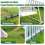 Trampoline Ground Wind Stakes Anchors High Wind Heavy Duty, 8 Pack 12 Inch U-Shaped Rebar Tent Stakes For Camping Tents, Soccer