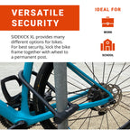 Ottolock Sidekick Xl Full-Size U-Lock | Lightweight Silicone-Coated Bike Lock, Orange