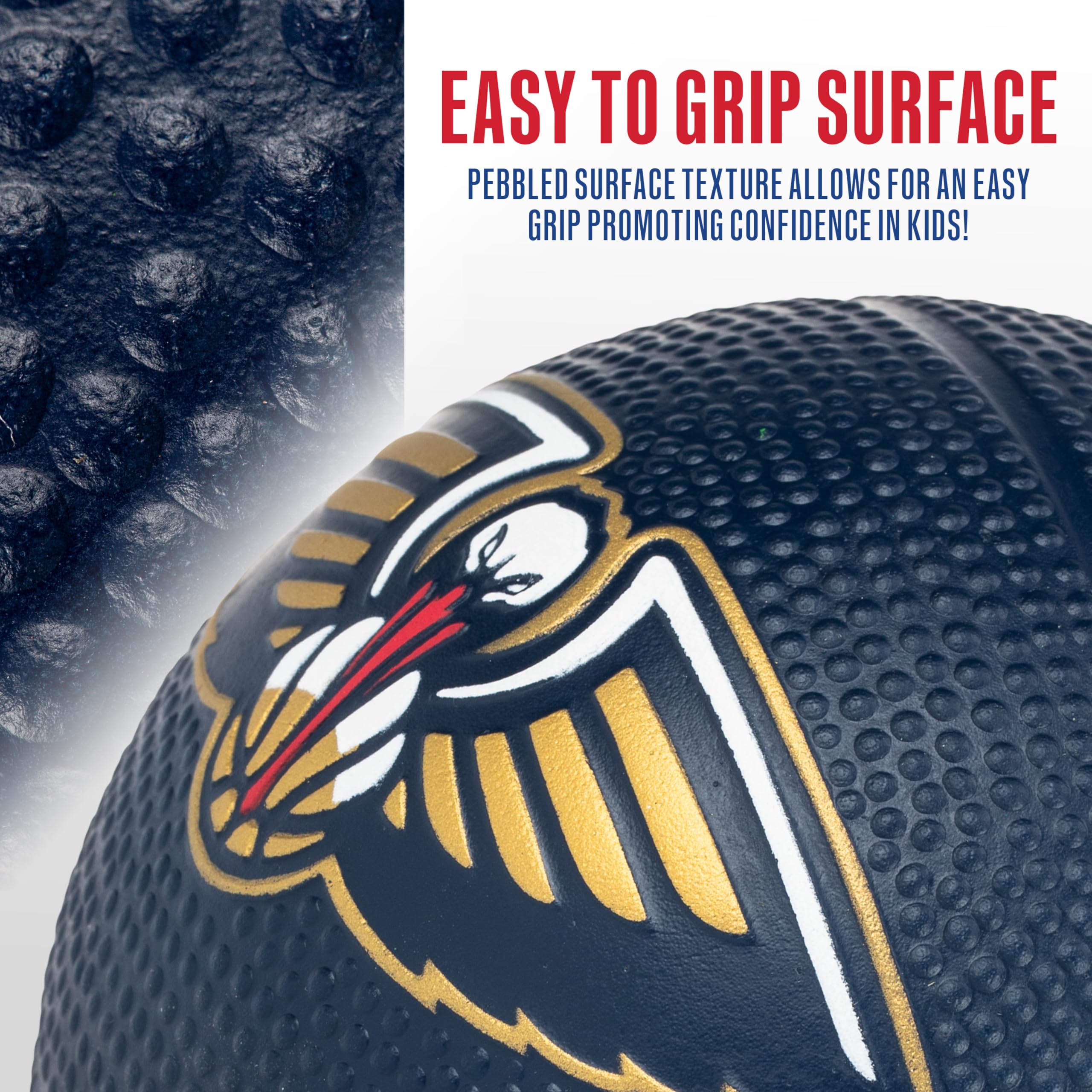 Franklin Sports Nba New Orleans Pelicans Mini Foam Basketball - Kids 5.5'' Inch Toy Basketball For Over The Door + Mini Indoor H