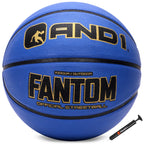 AND1 Fantom Rubber Basketball: Official Regulation Size 7 (29.5 inches) Rubber Basketball - Deep Channel Construction Streetball