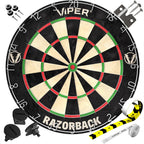 Viper Razorback Wdf Accredited, Official Competition Bristle Steel Tip Dartboard Set W/ Staple-Free Razor Thin Spider Wire Self-