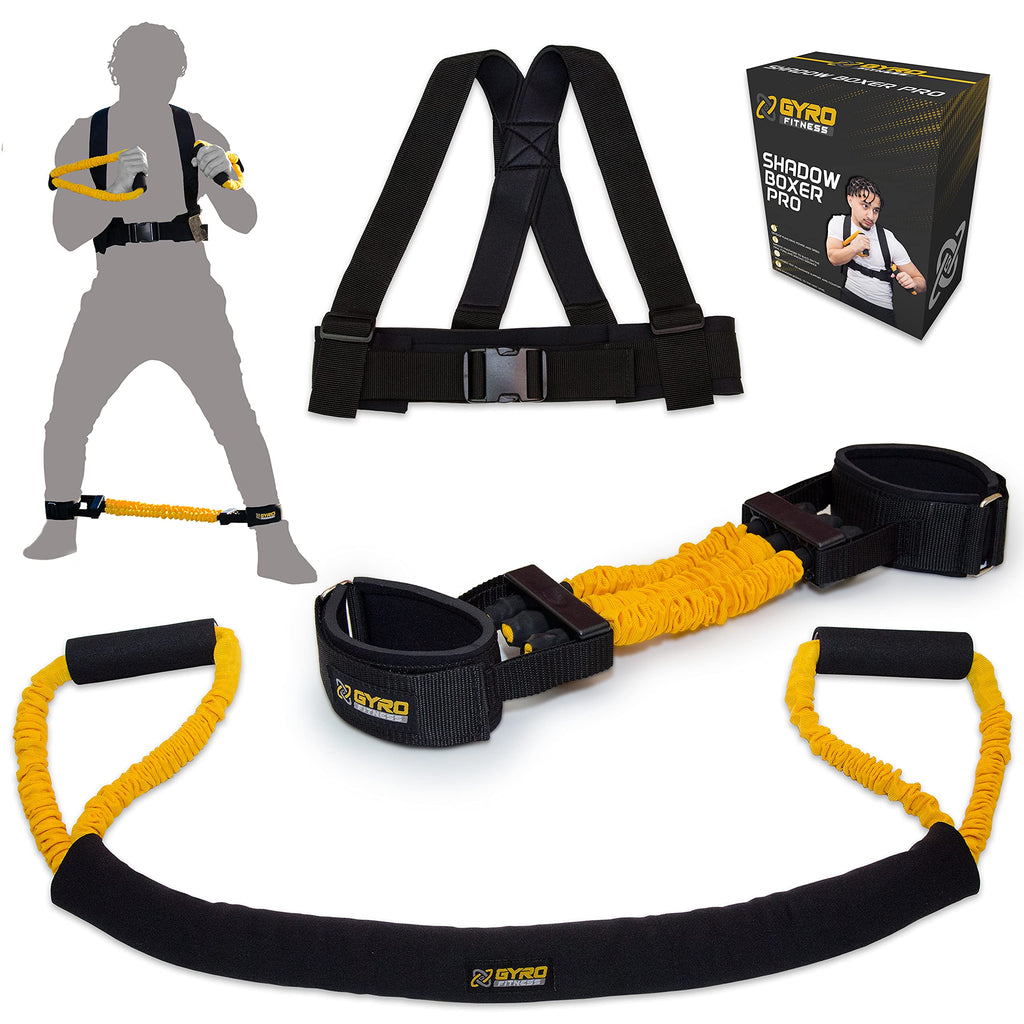 Gyro Fitness | Shadow Boxer Pro | Boxing Resistance Bands Set For Shadow Boxing, Comes With Ankle Cuffs | Ideal Addition To Your