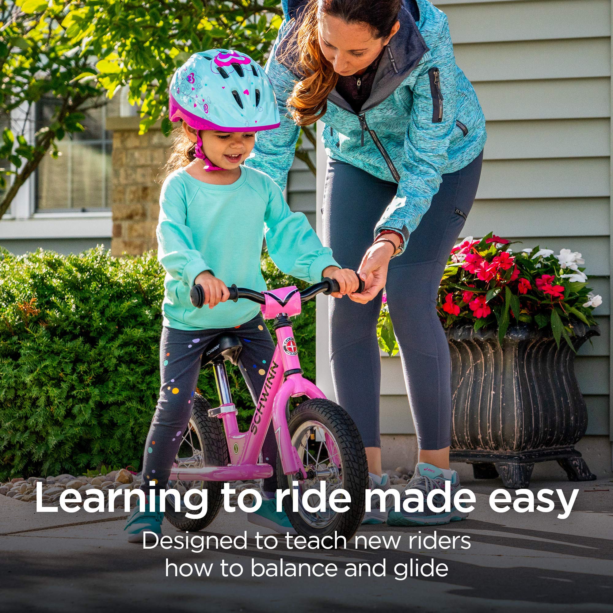 Schwinn Toddler Balance Bike, Boys And Girls, Fits Kids 28-38-Inches Tall, With 12-Inch Wheels, Beginner Rider Training, Pink