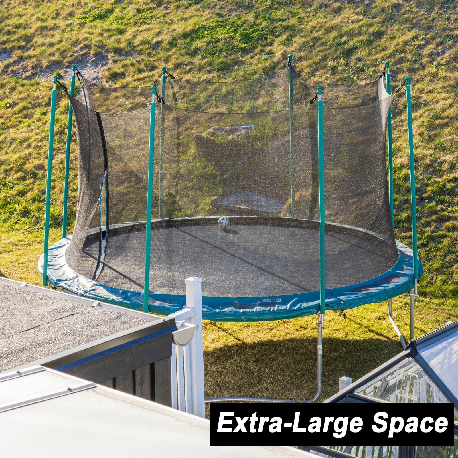 Trampoline Replacement 12 13 14 15 16 Ft Trampoline Safety Net Round Frame Trampolines Enclosure Net Weather Resistant Trampolin