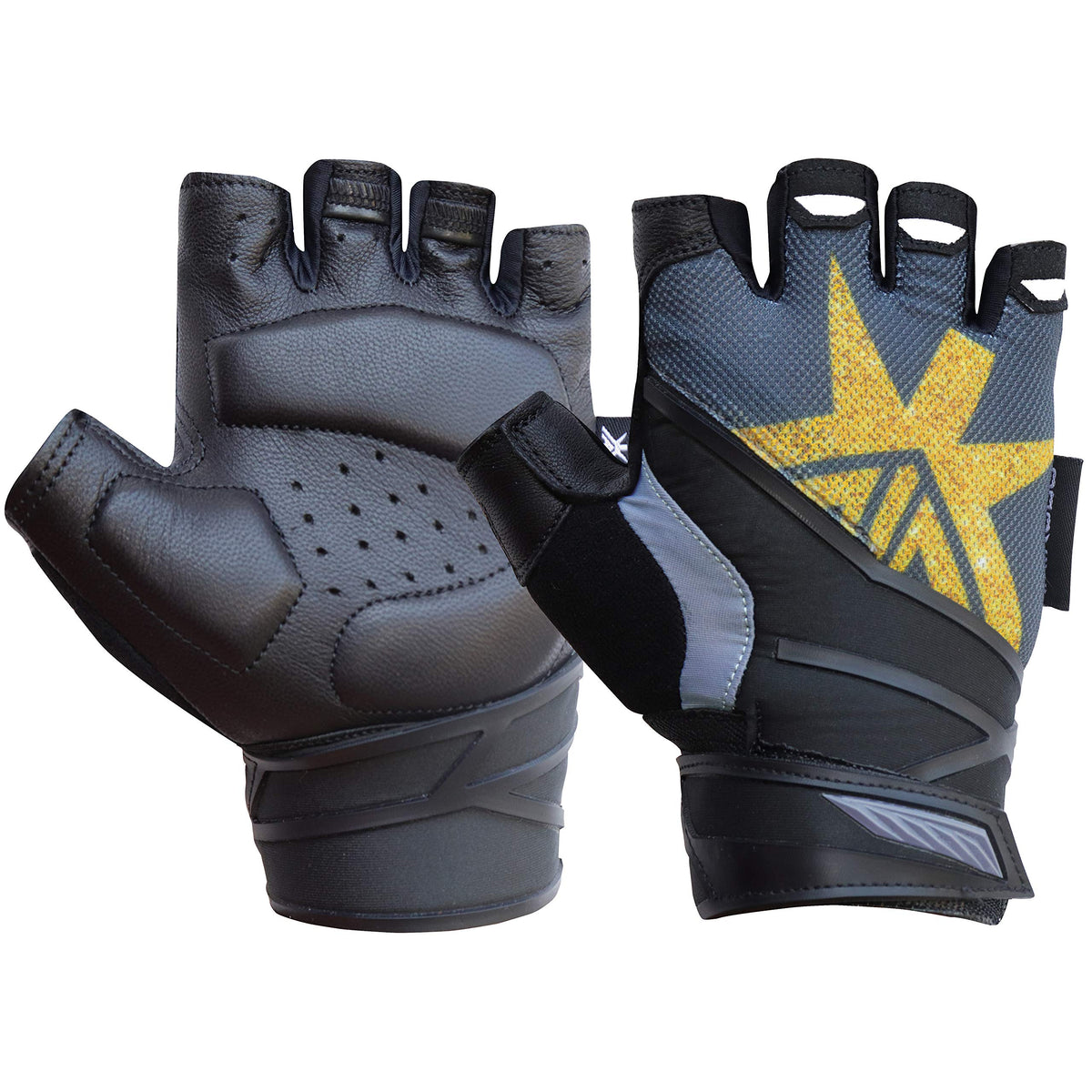 Kobo Wtg46 Weight Lifting Gym Gloves Leather Hand Protector For Fitness Training (Multi Colour) With Wrist Support