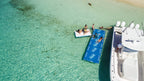 Airhead Watermat Air Inflatable Deck, 8 Ft. W Pump, White/Blue