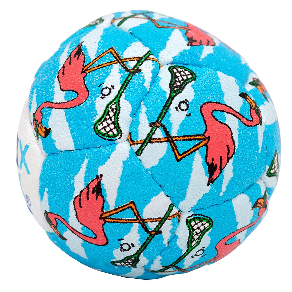 Swax Lax Lacrosse Training Ball - Indoor Outdoor Practice Less Bounce & Rebounds (1 Flamingo)
