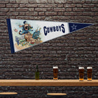 Rico Industries Nfl Football Dallas Cowboys ''The Fan'' By Gary Patterson 12'' X 30'' Felt Wall D  Cor Pennant - Great For Home/