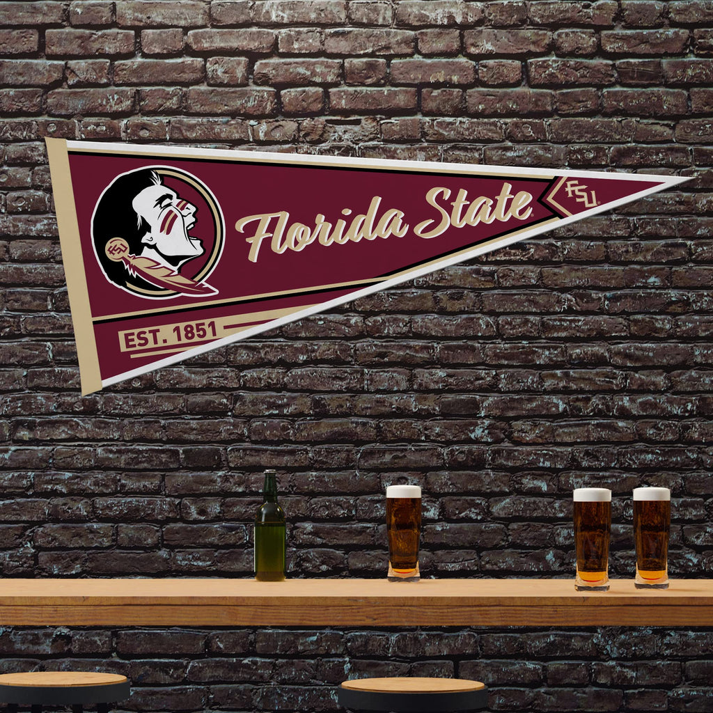 Rico Industries Ncaa Florida State Seminoles Classic 12'' X 30'' Felt Wall D  Cor Pennant - Great For Home/Bed Room/Man Cave D