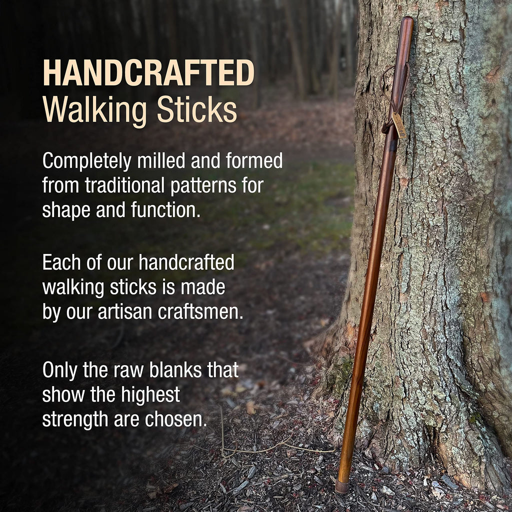 Brazos Straight Pine Wood Walking Stick, Handcrafted Wooden Staff, Hiking Stick For Men And Women, Trekking Pole, Wooden Walking