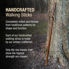 Brazos Straight Pine Wood Walking Stick, Handcrafted Wooden Staff, Hiking Stick For Men And Women, Trekking Pole, Wooden Walking