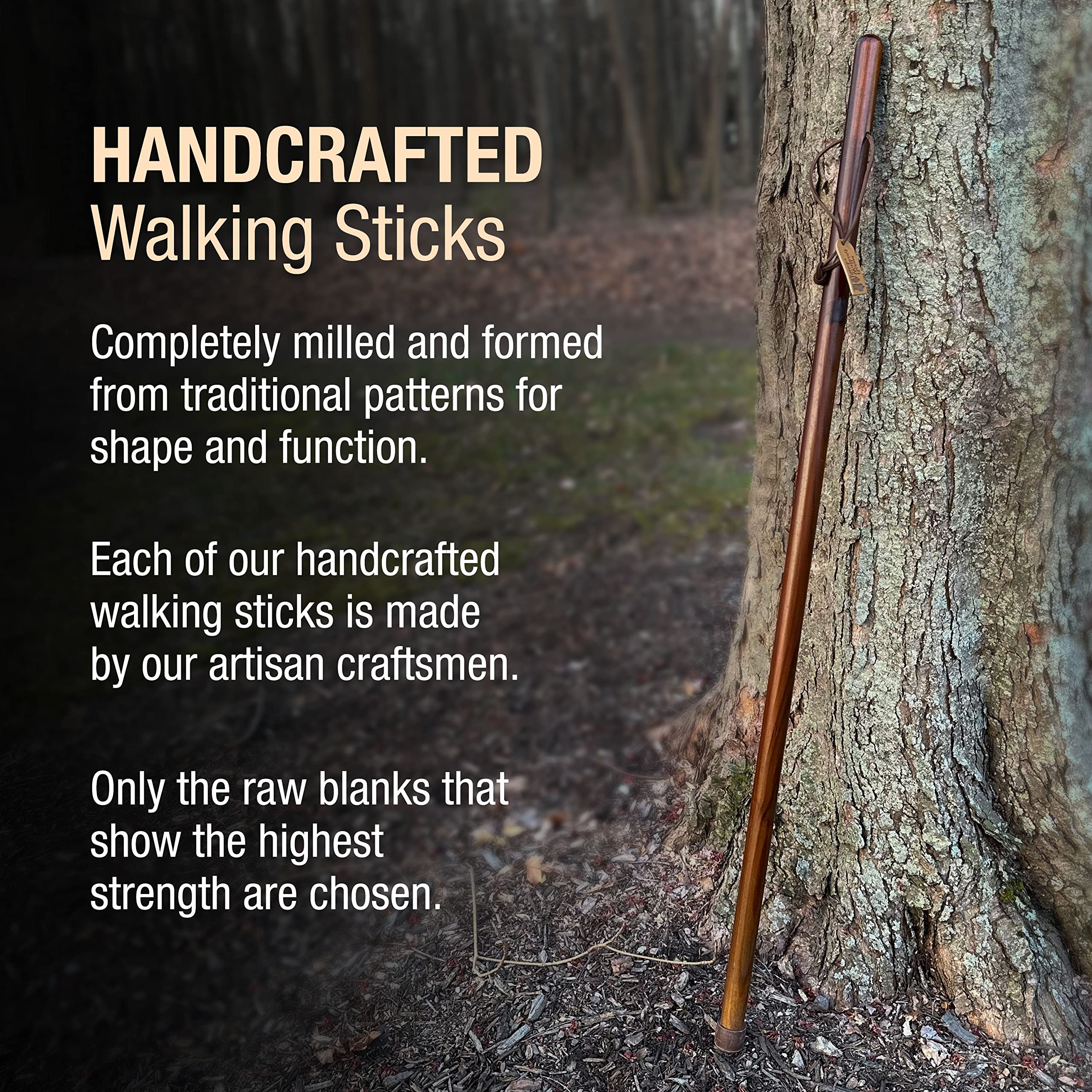 Brazos Straight Pine Wood Walking Stick, Handcrafted Wooden Staff, Hiking Stick For Men And Women, Trekking Pole, Wooden Walking