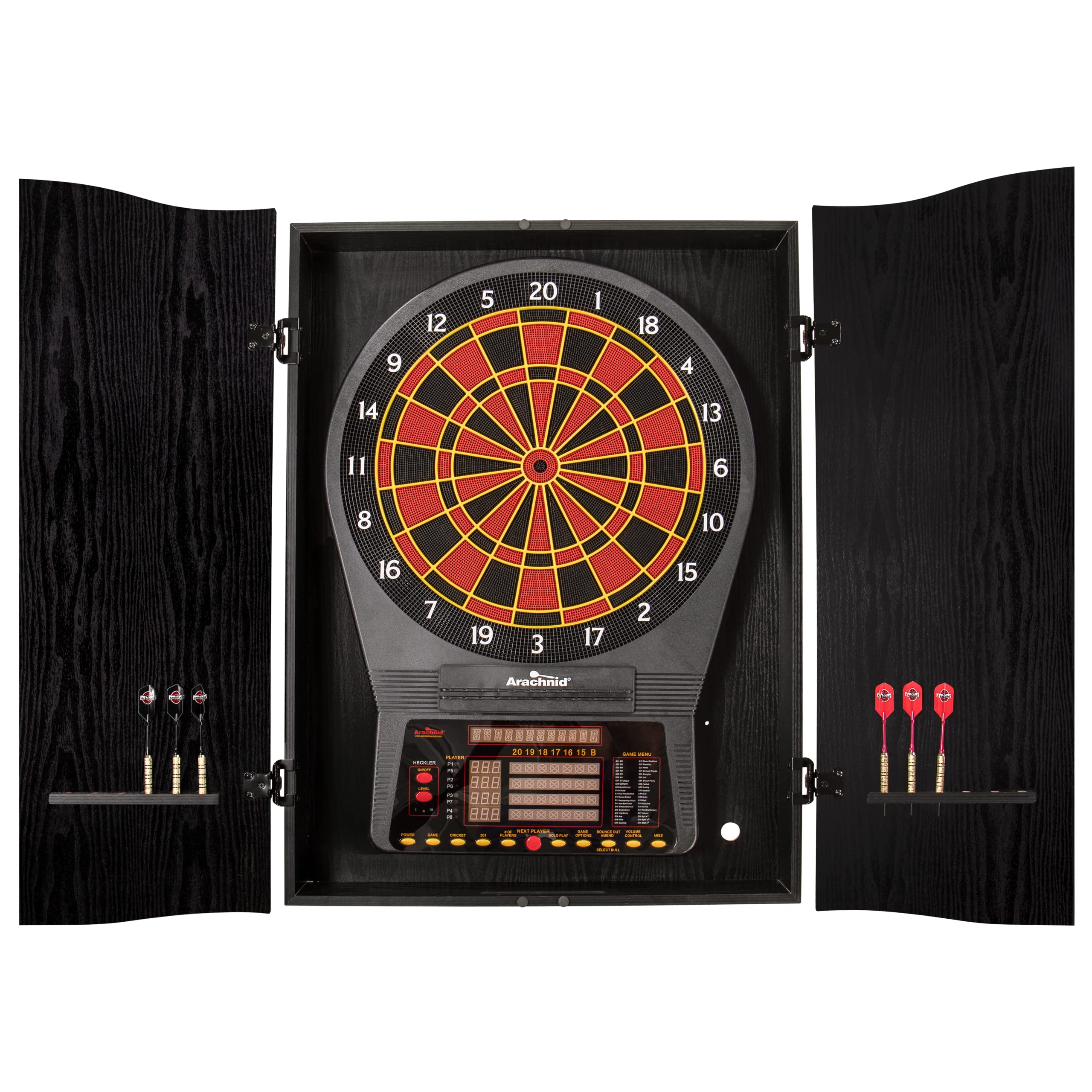 Dmi Sports Black Cricketpro Dartboard Cabinet  Designed For Arachnid 15.5Cricketpro 900, 800, 750, 650 Electronic Dartboards  Do