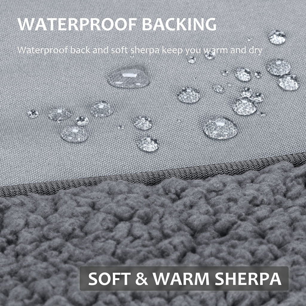 Tirrinia Outdoors Waterproof Blanket, 59      X 79       Sherpa Fleece Stadium Windproof Throw Mat For Boat, Traveling, Camping,