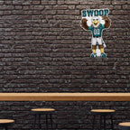Rico Industries Nfl Philadelphia Eagles Mascot Shape Cut Pennant - Home And Living Room D  Cor - Soft Felt Ez To Hang 18X0.10X18