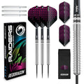 Raider 1: 23 Gram Steel Tip Tungsten Darts Set - Red Style Set of Professional Darts with Shafts (Stems), Flights and Checkout C