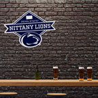 Rico Industries Ncaa Penn State Nittany Lions Diamond Shape Cut Pennant - Home And Living Room D  Cor - Soft Felt Ez To Hang