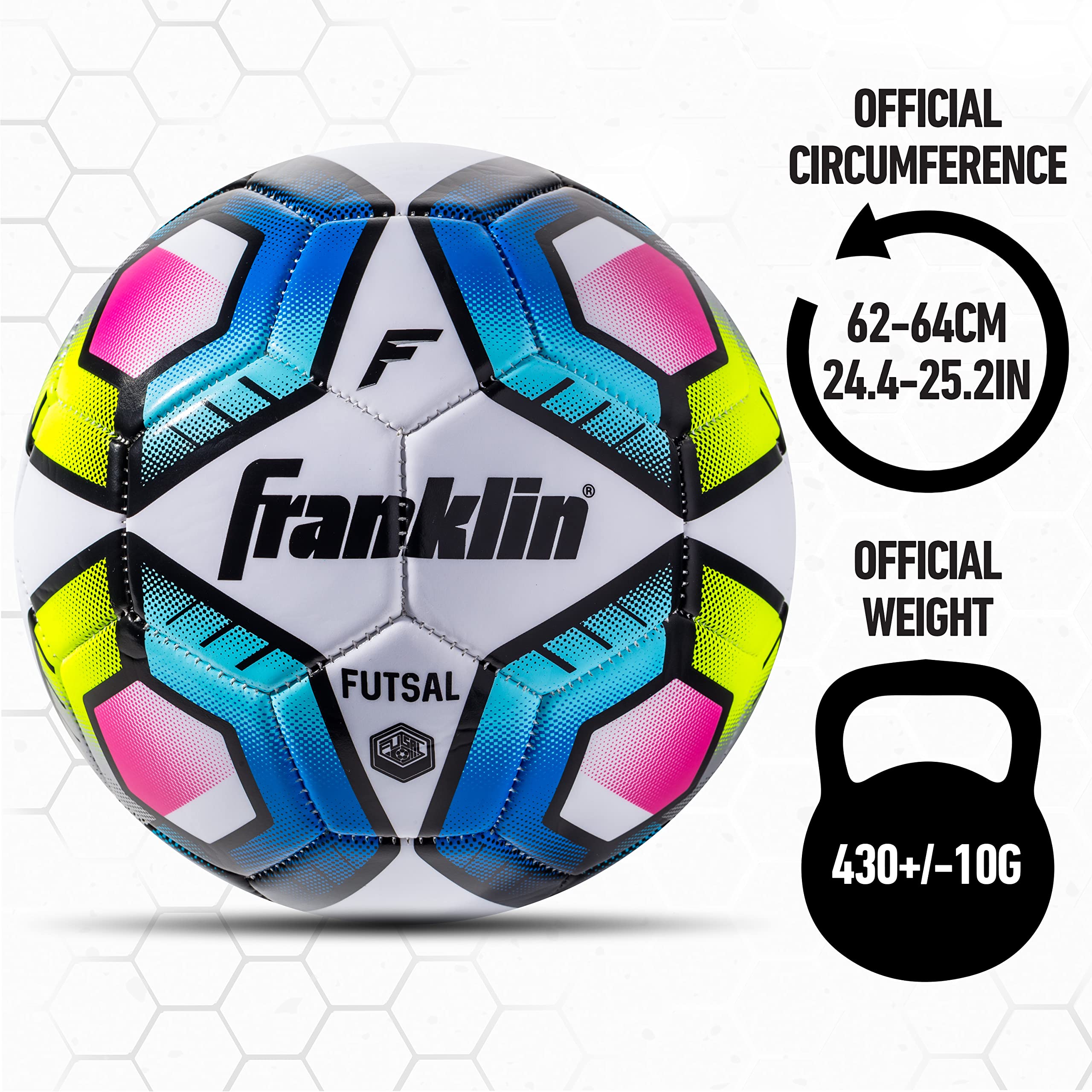 Franklin Sports Futsal Ball - Low Bounce Futsal And Indoor Soccer Training Ball - Heavy Indoor + Outdoor Futsal Ball - Junior Si