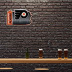 Rico Industries Nhl Philadelphia Flyers State Shape Shape Cut Pennant - Home And Living Room D  Cor - Soft Felt Ez To Hang