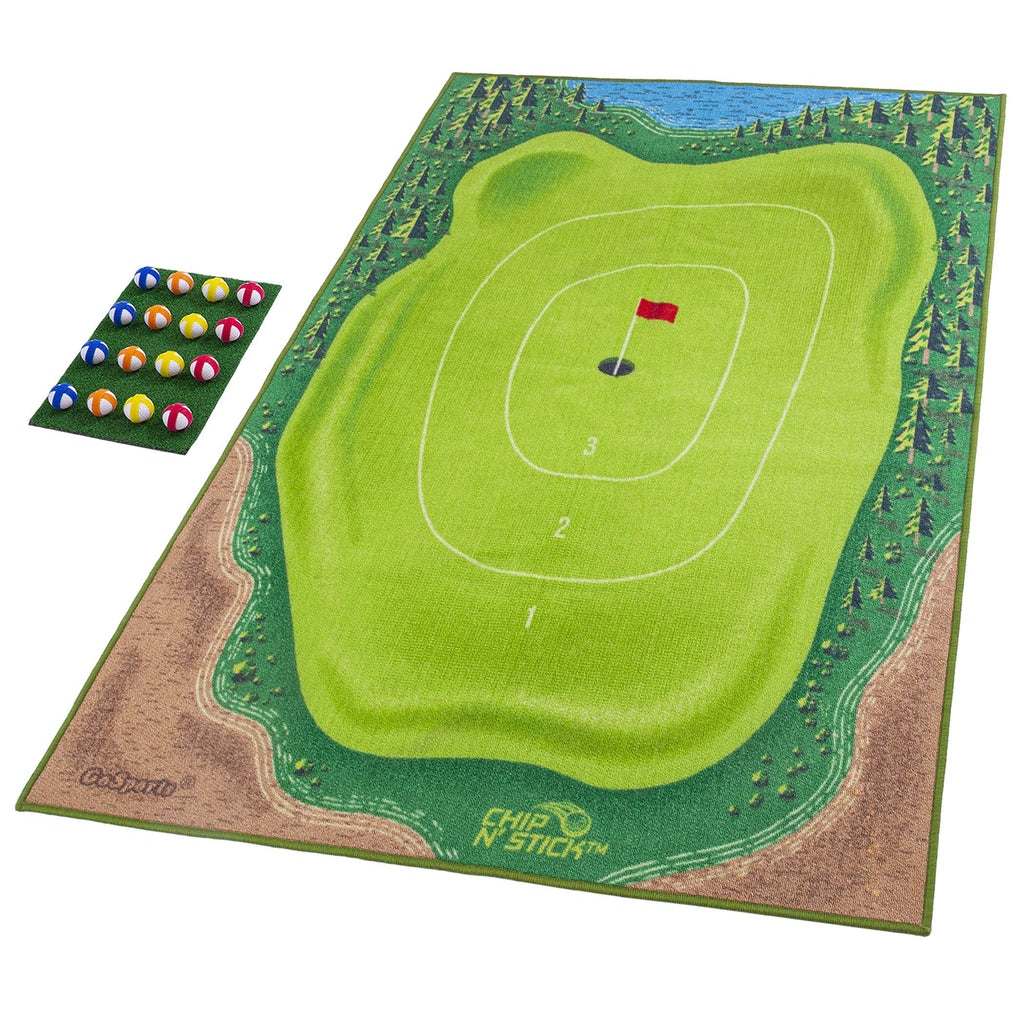 Gosports Chip N' Stick Golf Games With Chip N' Stick Golf Balls - Giant Size Targets With Chipping Mat - Choose Classic Or Darts