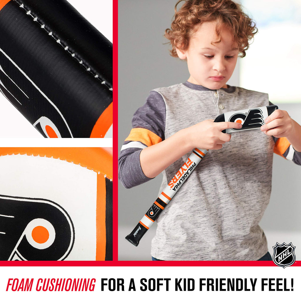 Franklin Sports Philadelphia Flyers Nhl Mini Soft Hockey Stick Set - Nhl Team Soft Foam Mini Hockey Stick And Ball Set - Great T
